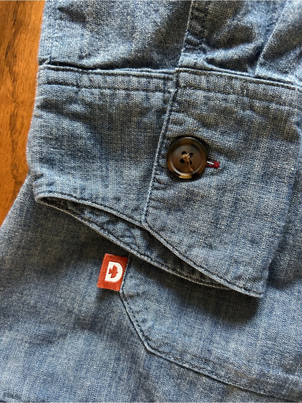 Dovetail Workwear Blue Denim Button-Up Jacket shirt - Picture 4 of 5